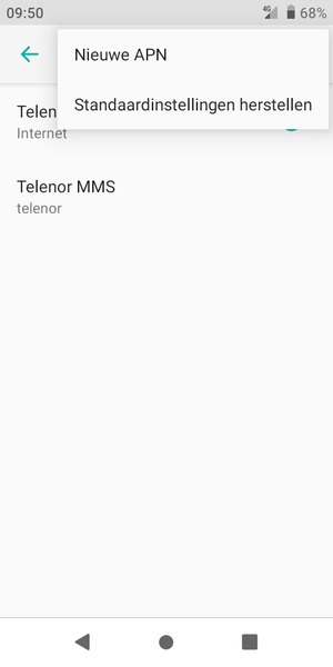 Selecteer Nieuwe APN