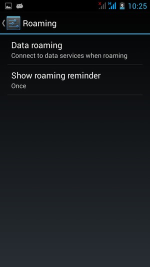 Select Data roaming