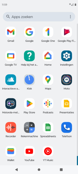 Scroll naar en selecteer Instellingen