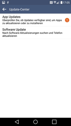 Wählen Sie Software Update