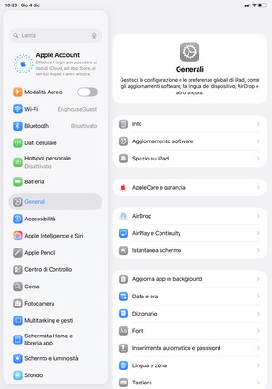 Seleziona Dati cellulare