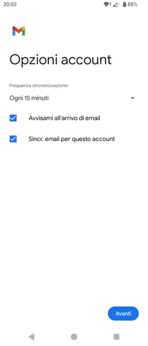 Seleziona Avanti
