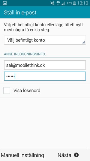 Ange din e-postadress och lösenord. Välj Nästa