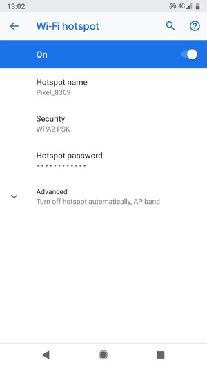 Your phone is now set up for use as a modem
