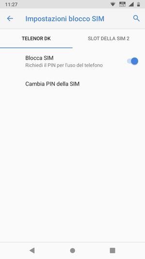 Seleziona Public e Cambia PIN della SIM