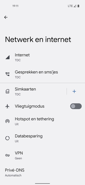 Selecteer Internet