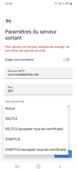 Sélectionnez Aucun