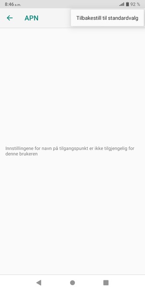 Velg Tilbakestill til standardvalg