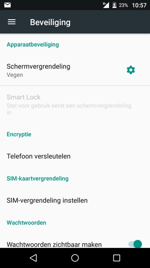 Selecteer Schermvergrendeling