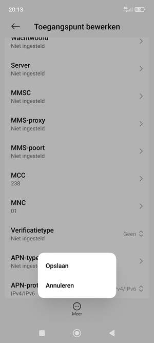 Selecteer Opslaan