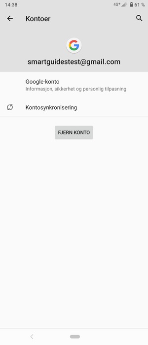 Velg Kontosynkronisering