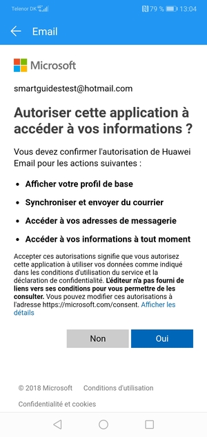 Sélectionnez Oui