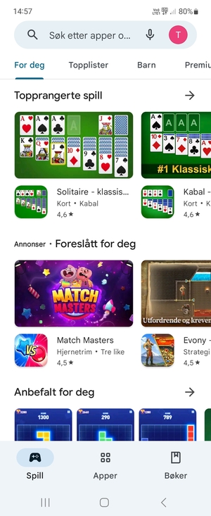 Velg søkefelt
