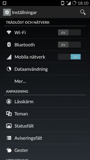 Välj Mer...