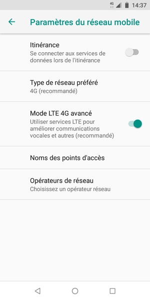 Sélectionnez Noms des points d'accès