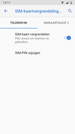 Selecteer Public en SIM-PIN wijzigen