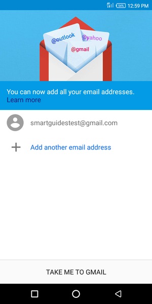 Select TAKE ME TO GMAIL