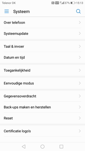 Selecteer Systeemupdate