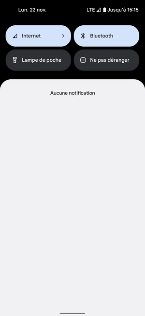 Déroulez à nouveau le menu du haut