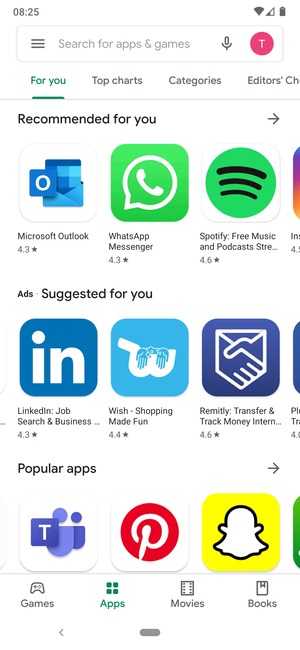 Select the Search bar