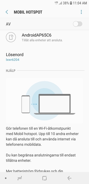 Tryck på Meny-knappen