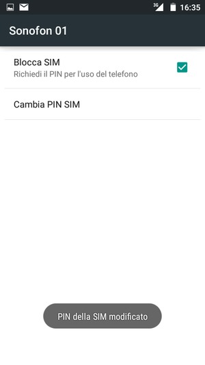 Il tuo PIN della SIM è stato modificato