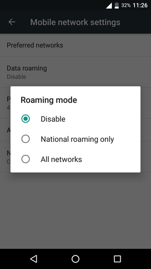 Select your preferred option