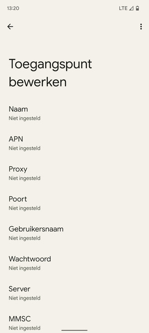 Voer internetgegevens in