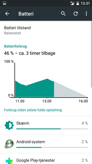 Vælg Batteri tilstand