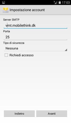 Deseleziona la casella di controllo Richiedi accesso e seleziona Avanti