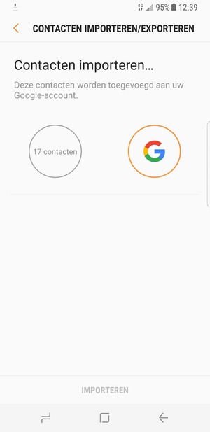 Uw contactpersonen worden opgeslagen naar uw Google-account en naar uw telefoon de volgende keer dat Google gesynchroniseerd wordt.