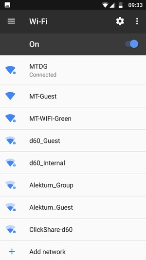 You are now connected to the Wi-Fi network