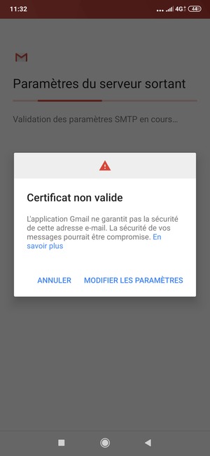 Sélectionnez MODIFIER LES PARAMÈTRES