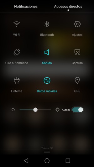 Seleccione Sonido para cambiar al modo de vibración