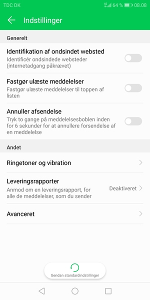 Vælg Avanceret