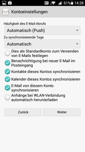 Wählen Sie Weiter