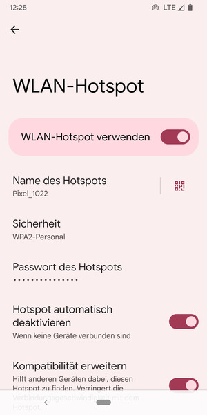 Ihr Handy ist jetzt für die Verwendung als Modem eingerichtet