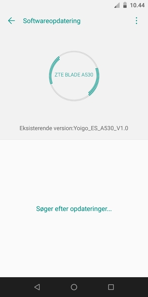 Afvent at søgningen er afsluttet