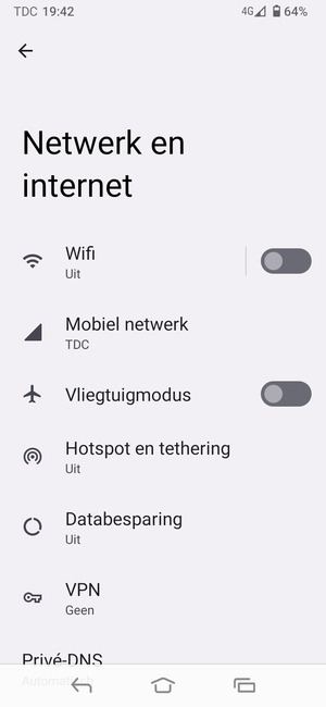 Selecteer Mobiel netwerk