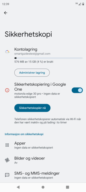 Velg Kontolagring