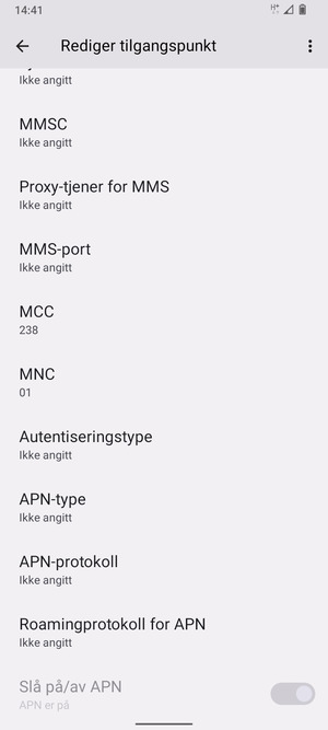 Bla ned og skriv inn MMS-informasjon