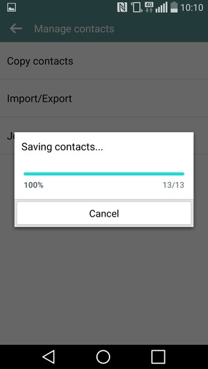 Your contacts will be saved to your Google account and saved to your phone the next time Google is synced.