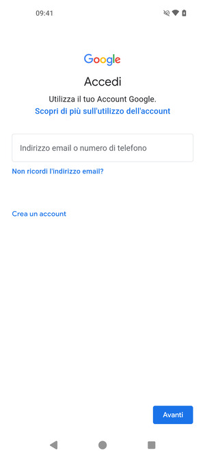Inserisci il tuo indirizzo Gmail e seleziona Avanti