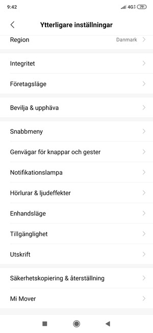 Välj Säkerhetskopiering & återställning
