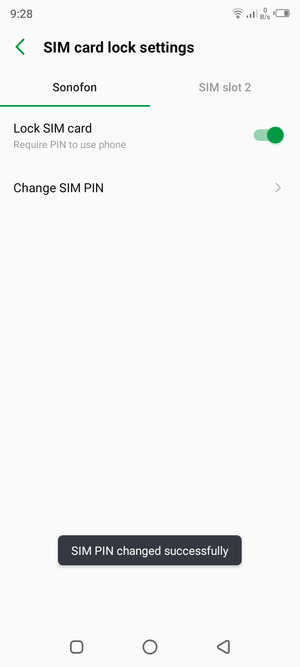 Your SIM PIN has been changed