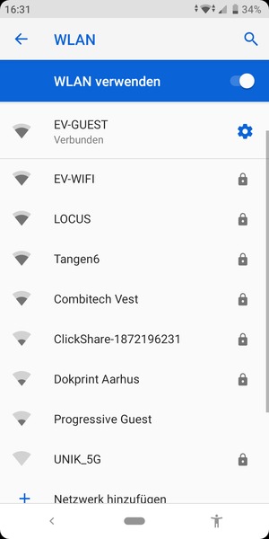 Sie sind nun mit dem WLAN-Netzwerk verbunden