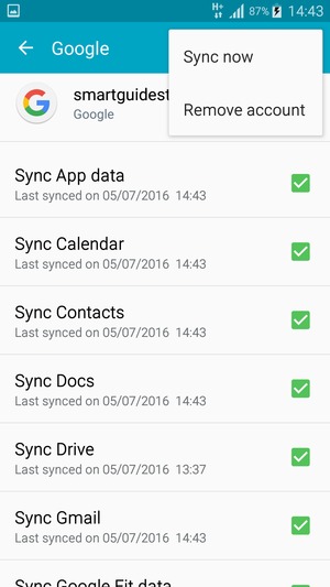 Select Sync now