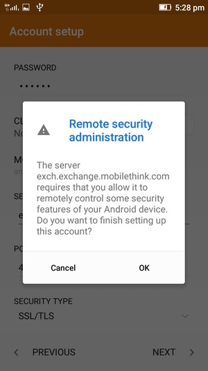 Select OK