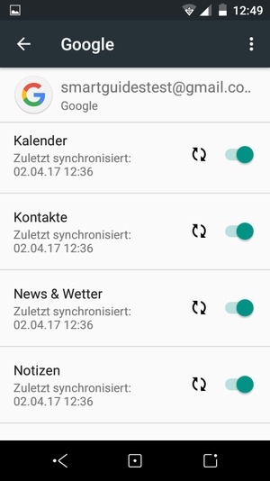 Ihre Kontakte von Google werden nun auf Ihrem Smartphone synchronisiert