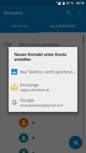 Wählen Sie Ihr Google Konto